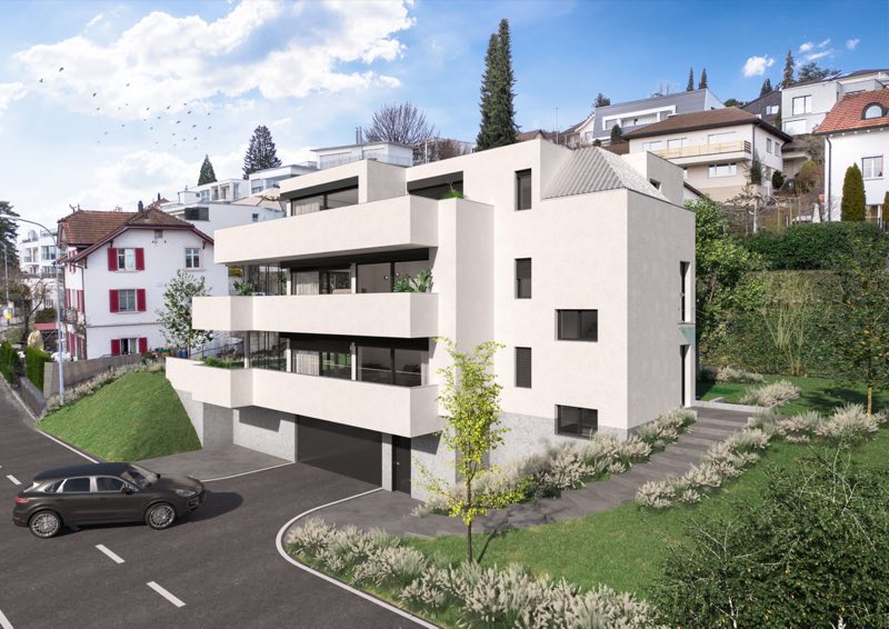Terrassenhaus am Hang an der Fürstenlandstrasse in Wil