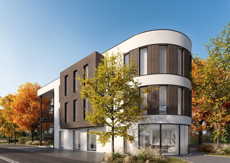 Hotel Rondo in Wil: Neubau mit runder Ecke und Holzlamellen